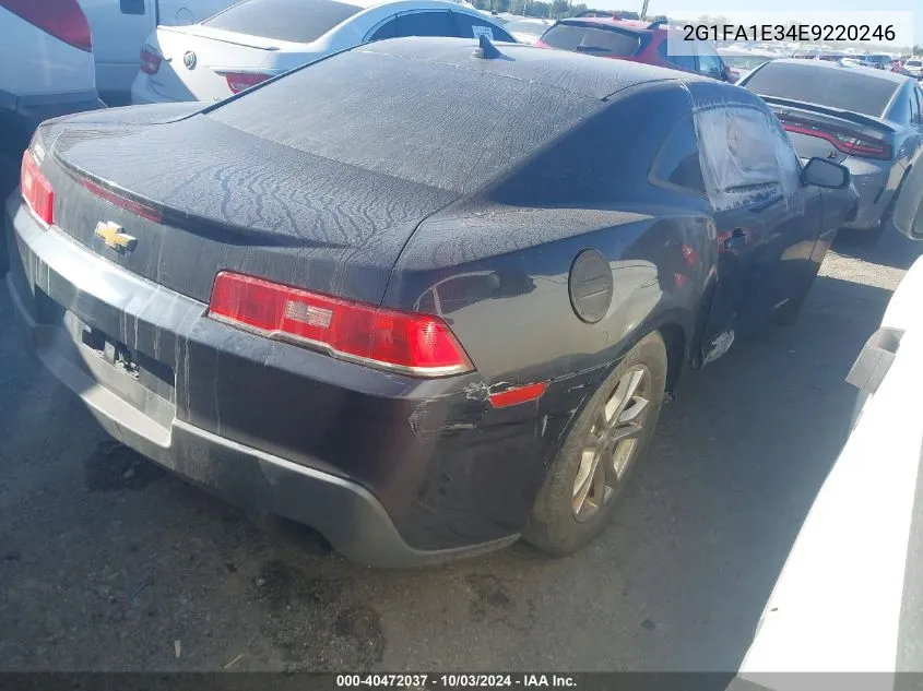 2014 Chevrolet Camaro 2Ls VIN: 2G1FA1E34E9220246 Lot: 40472037