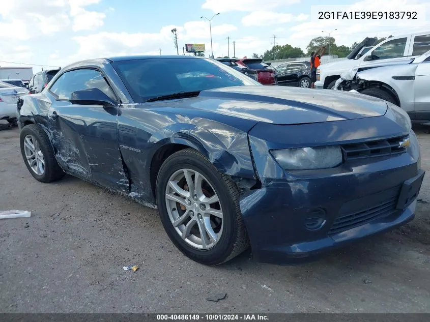 2014 Chevrolet Camaro 2Ls VIN: 2G1FA1E39E9183792 Lot: 40486149