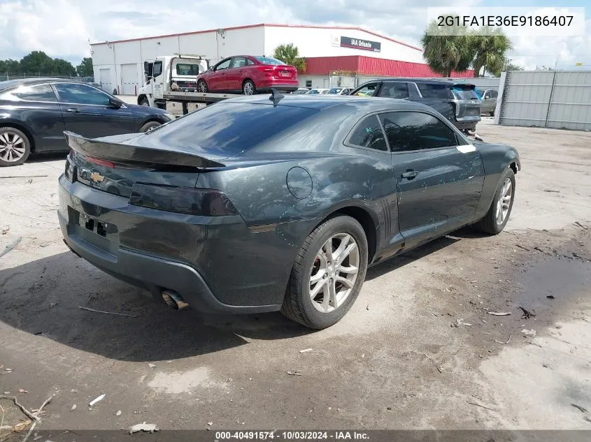 2014 Chevrolet Camaro 2Ls VIN: 2G1FA1E36E9186407 Lot: 40491574