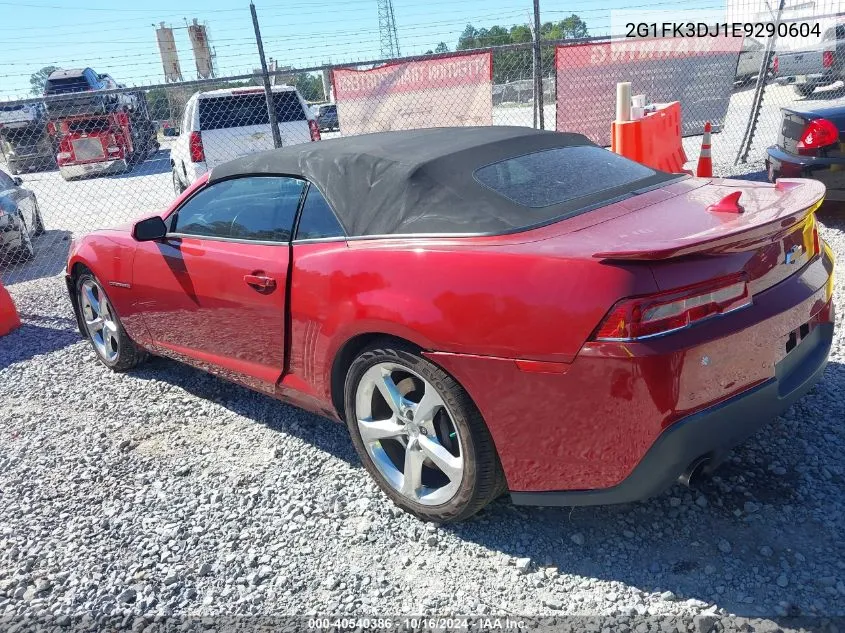 2014 Chevrolet Camaro 2Ss VIN: 2G1FK3DJ1E9290604 Lot: 40540386