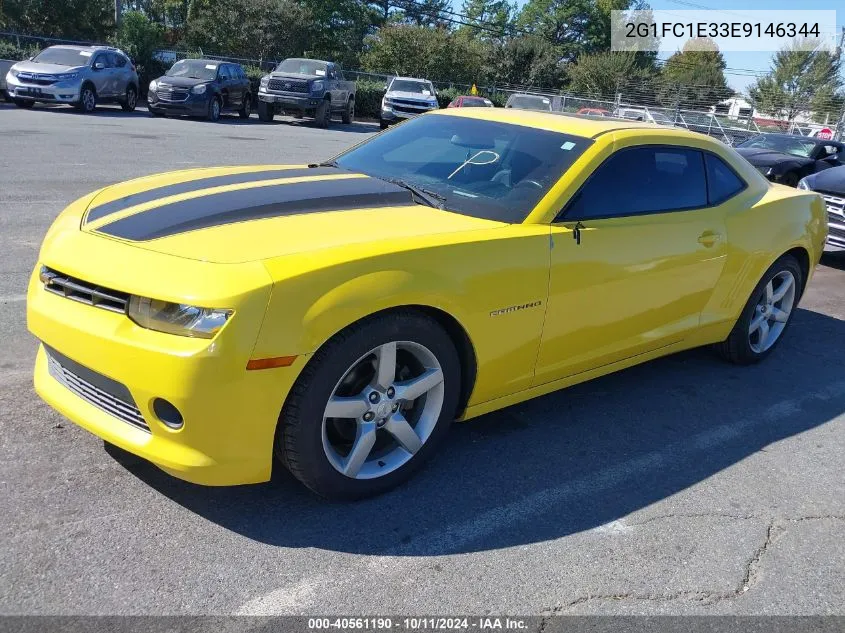 2014 Chevrolet Camaro Lt VIN: 2G1FC1E33E9146344 Lot: 40561190