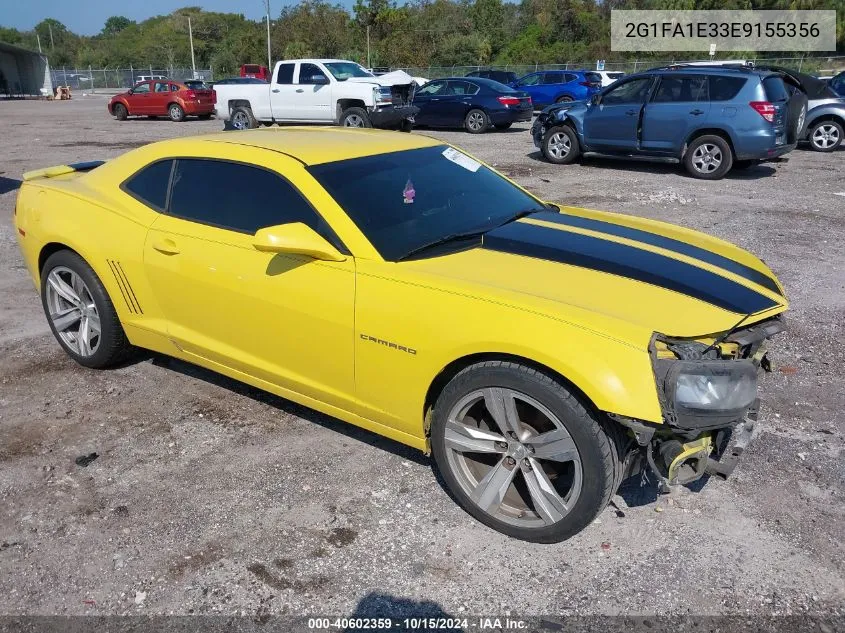 2014 Chevrolet Camaro 2Ls VIN: 2G1FA1E33E9155356 Lot: 40602359