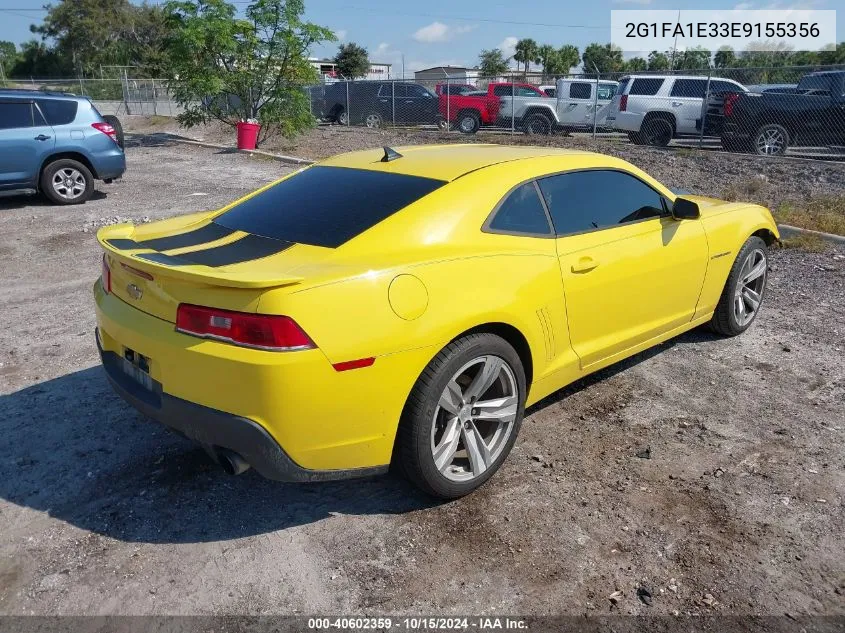 2G1FA1E33E9155356 2014 Chevrolet Camaro 2Ls