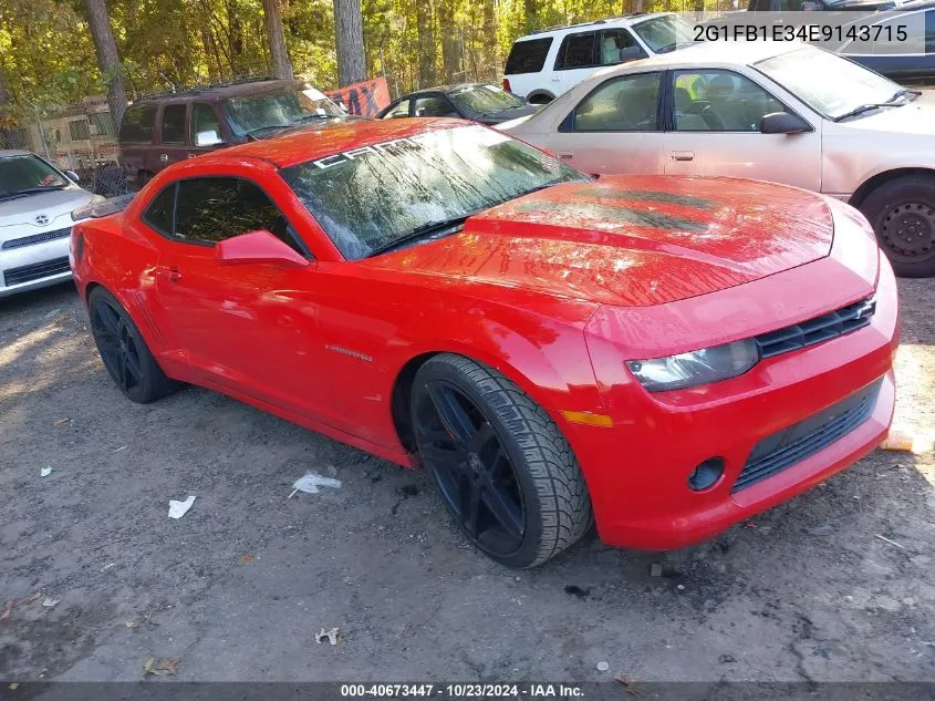 2014 Chevrolet Camaro 1Lt VIN: 2G1FB1E34E9143715 Lot: 40673447