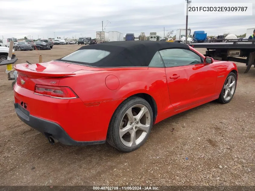 2014 Chevrolet Camaro 2Lt VIN: 2G1FC3D32E9309787 Lot: 40702709