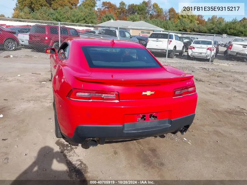 2014 Chevrolet Camaro Lt VIN: 2G1FB1E35E9315217 Lot: 40705919