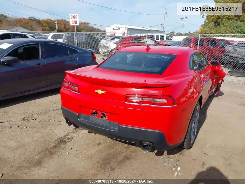 2014 Chevrolet Camaro Lt VIN: 2G1FB1E35E9315217 Lot: 40705919