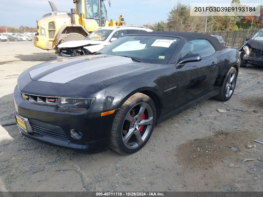 2014 Chevrolet Camaro 2Lt VIN: 2G1FG3D39E9193184 Lot: 40711118