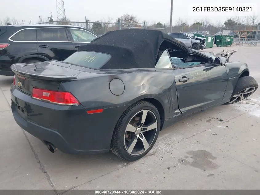 2014 Chevrolet Camaro 1Lt VIN: 2G1FB3D35E9140321 Lot: 40729944