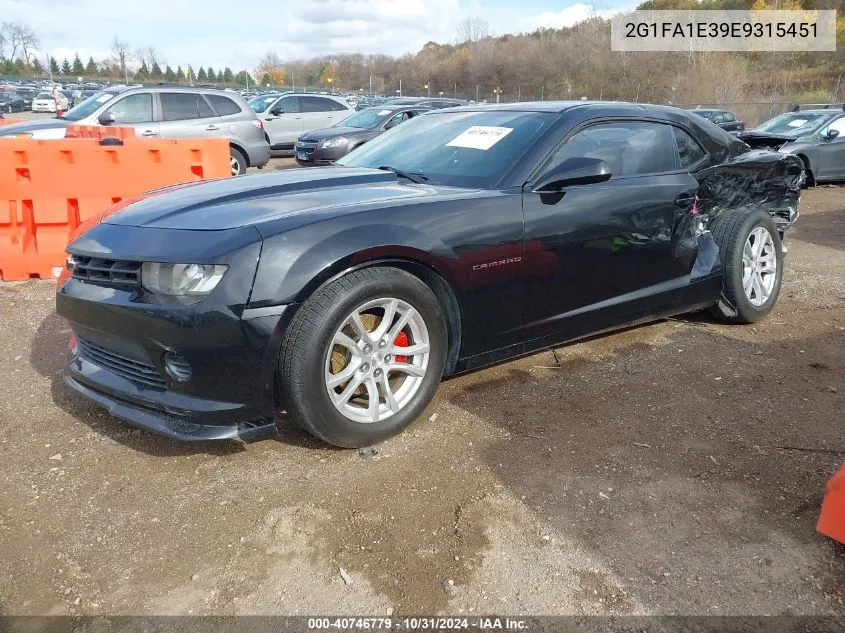 2014 Chevrolet Camaro 2Ls VIN: 2G1FA1E39E9315451 Lot: 40746779