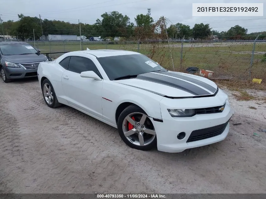 2014 Chevrolet Camaro 1Lt VIN: 2G1FB1E32E9192492 Lot: 40793350