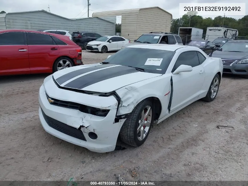 2014 Chevrolet Camaro 1Lt VIN: 2G1FB1E32E9192492 Lot: 40793350