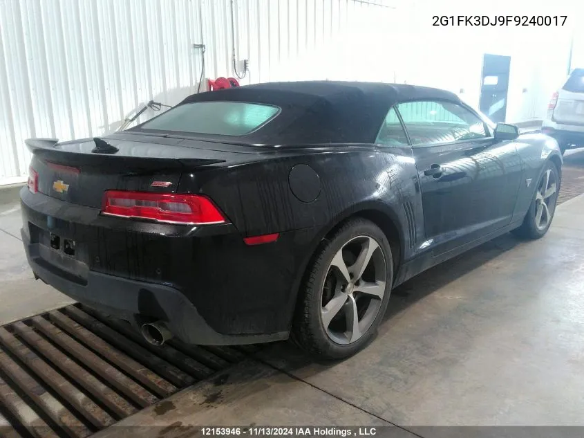 2015 Chevrolet Camaro VIN: 2G1FK3DJ9F9240017 Lot: 12153946