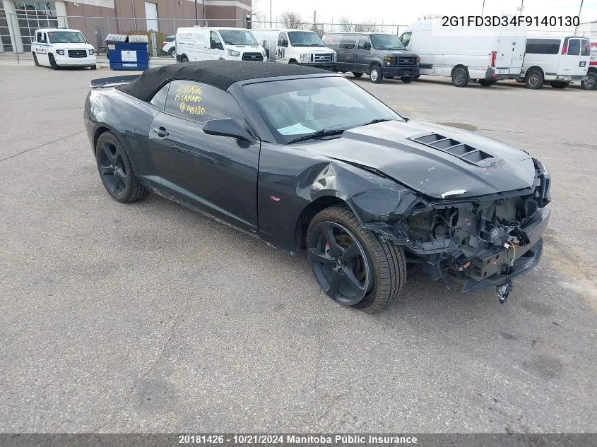 2G1FD3D34F9140130 2015 Chevrolet Camaro Lt