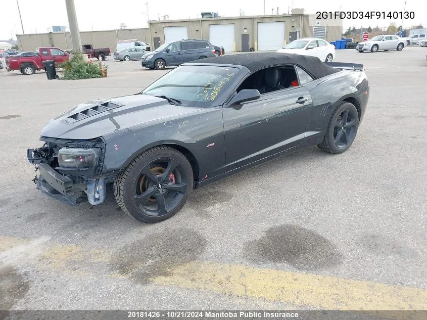 2G1FD3D34F9140130 2015 Chevrolet Camaro Lt