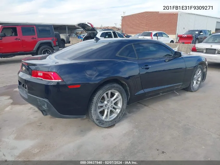 2015 Chevrolet Camaro 2Ls VIN: 2G1FB1E31F9309271 Lot: 38637840