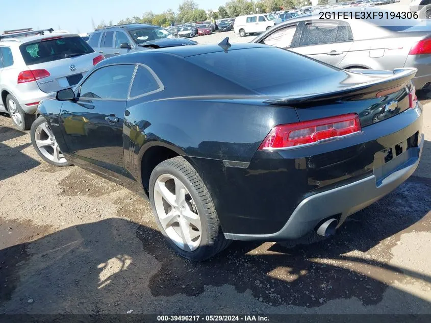 2G1FE1E3XF9194306 2015 Chevrolet Camaro 2Lt