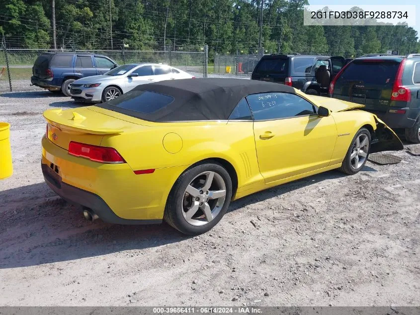 2015 Chevrolet Camaro 1Lt VIN: 2G1FD3D38F9288734 Lot: 39656411