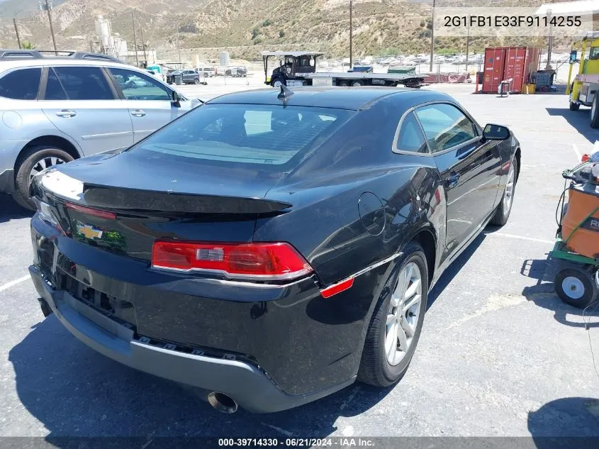 2015 Chevrolet Camaro 2Ls VIN: 2G1FB1E33F9114255 Lot: 39714330