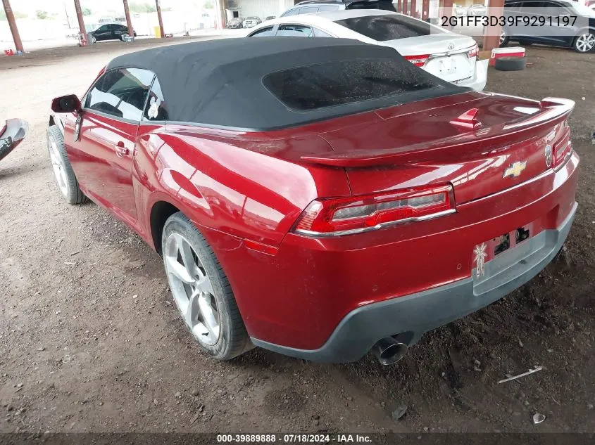 2015 Chevrolet Camaro 2Lt VIN: 2G1FF3D39F9291197 Lot: 39889888