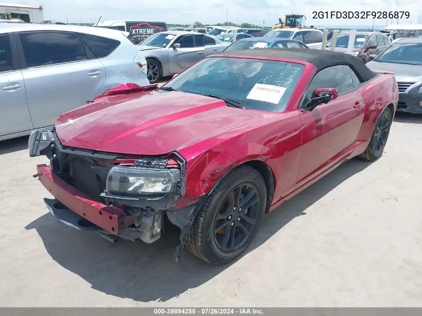 2015 Chevrolet Camaro 1Lt VIN: 2G1FD3D32F9286879 Lot: 39894258