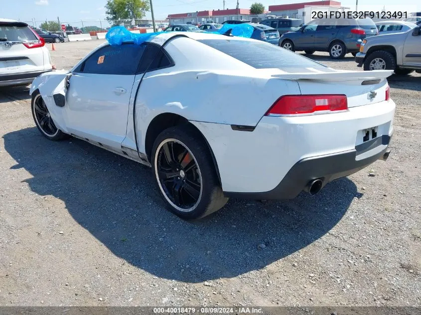 2015 Chevrolet Camaro 1Lt VIN: 2G1FD1E32F9123491 Lot: 40018479