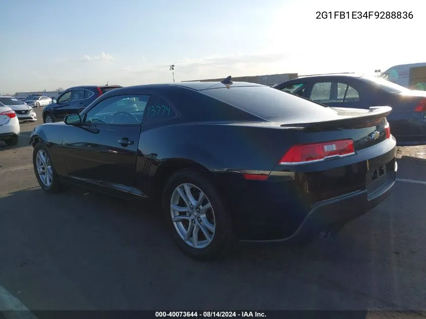 2015 Chevrolet Camaro 2Ls VIN: 2G1FB1E34F9288836 Lot: 40073644