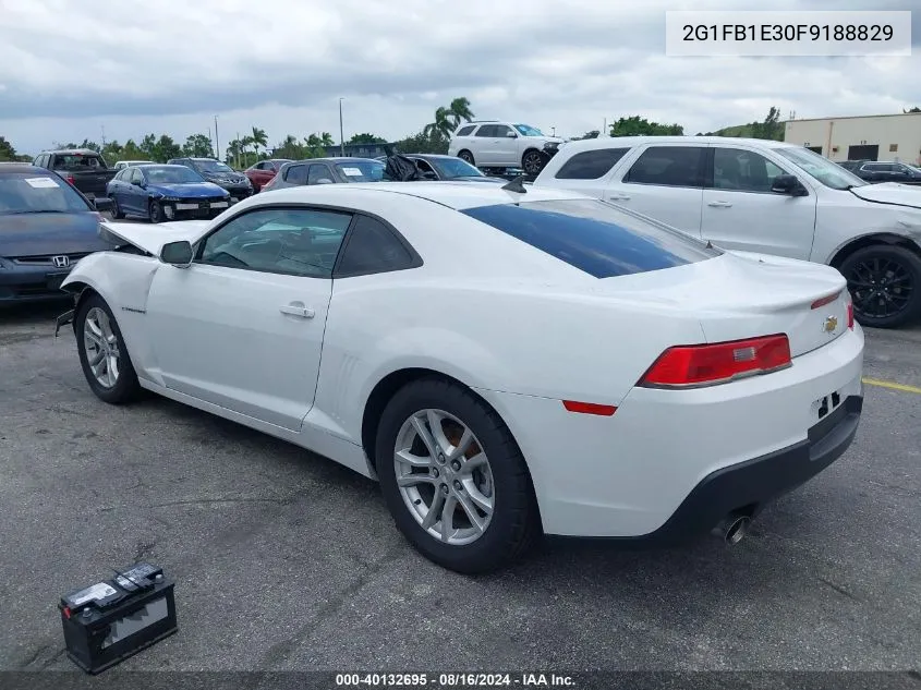 2015 Chevrolet Camaro 2Ls VIN: 2G1FB1E30F9188829 Lot: 40132695