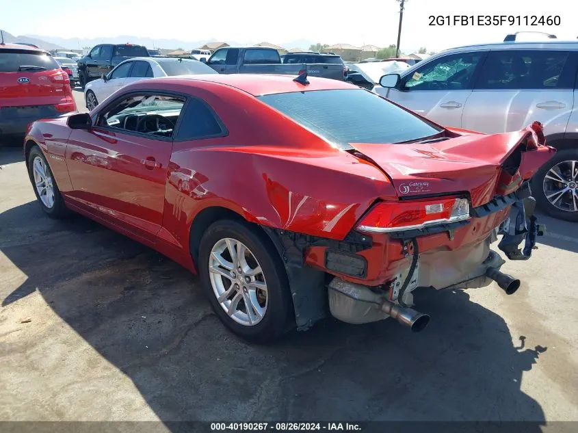 2015 Chevrolet Camaro 2Ls VIN: 2G1FB1E35F9112460 Lot: 40190267