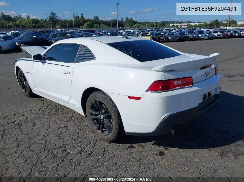 2015 Chevrolet Camaro 2Ls VIN: 2G1FB1E35F9204491 Lot: 40207883