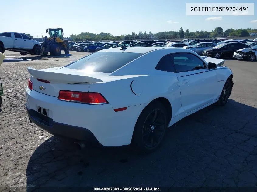 2015 Chevrolet Camaro 2Ls VIN: 2G1FB1E35F9204491 Lot: 40207883