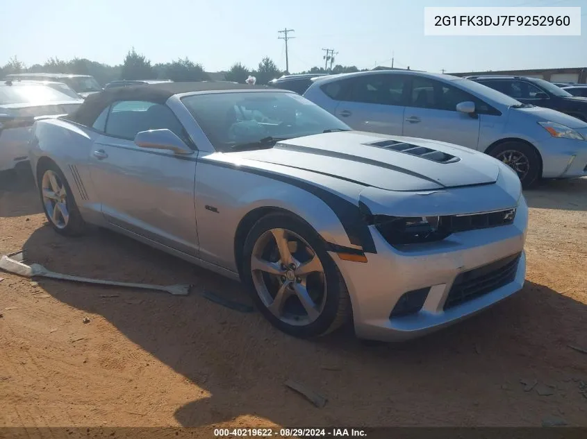 2015 Chevrolet Camaro 2Ss VIN: 2G1FK3DJ7F9252960 Lot: 40219622