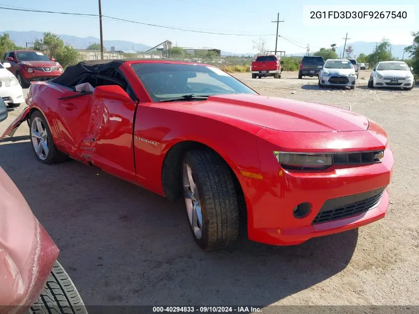 2015 Chevrolet Camaro 1Lt VIN: 2G1FD3D30F9267540 Lot: 40294833