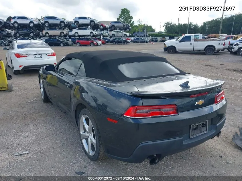 2015 Chevrolet Camaro Lt VIN: 2G1FD3D33F9272697 Lot: 40312972