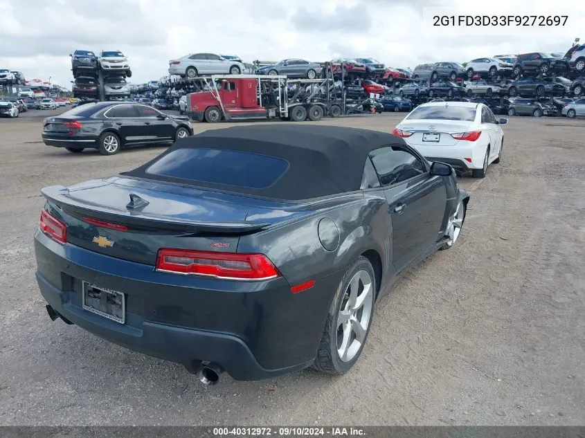 2015 Chevrolet Camaro Lt VIN: 2G1FD3D33F9272697 Lot: 40312972