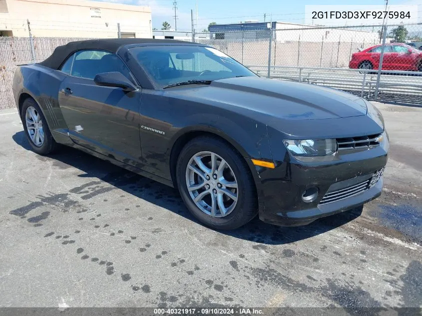 2015 Chevrolet Camaro 1Lt VIN: 2G1FD3D3XF9275984 Lot: 40321917