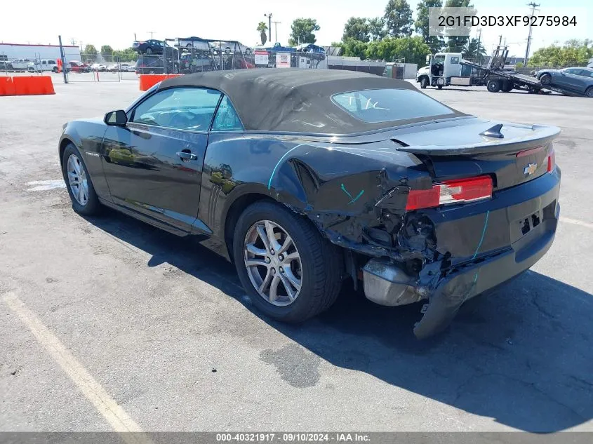 2015 Chevrolet Camaro 1Lt VIN: 2G1FD3D3XF9275984 Lot: 40321917