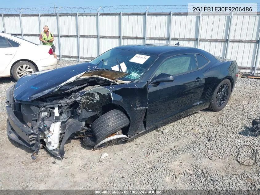 2015 Chevrolet Camaro 2Ls VIN: 2G1FB1E30F9206486 Lot: 40386635