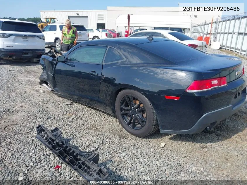 2015 Chevrolet Camaro 2Ls VIN: 2G1FB1E30F9206486 Lot: 40386635