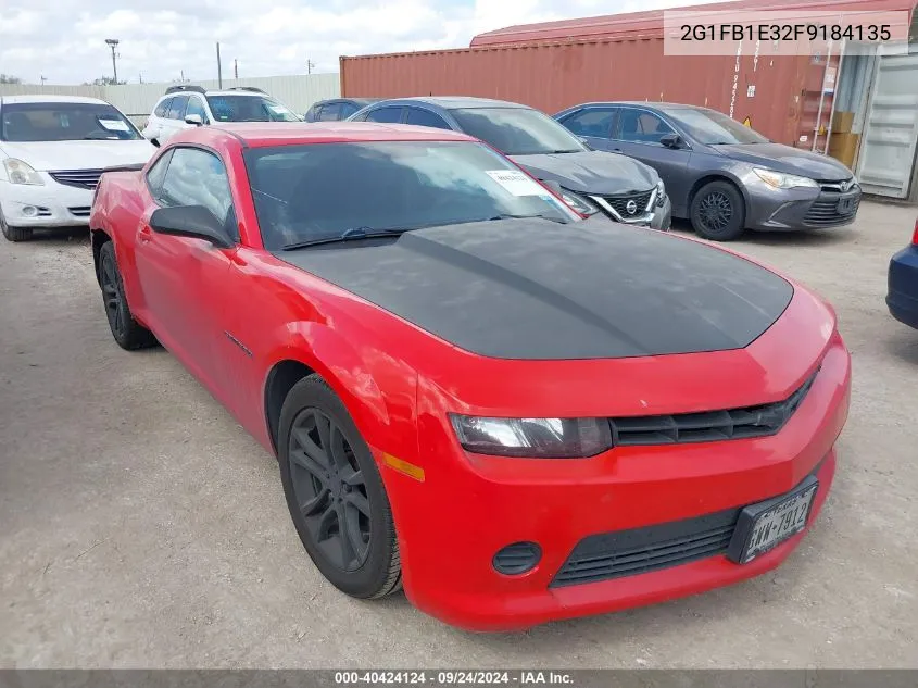 2015 Chevrolet Camaro 2Ls VIN: 2G1FB1E32F9184135 Lot: 40424124