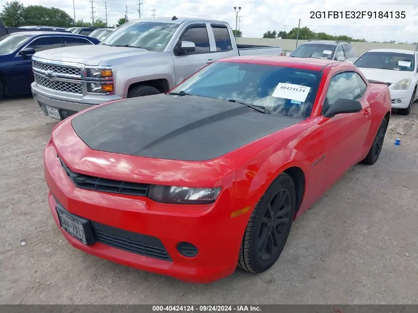 2015 Chevrolet Camaro 2Ls VIN: 2G1FB1E32F9184135 Lot: 40424124