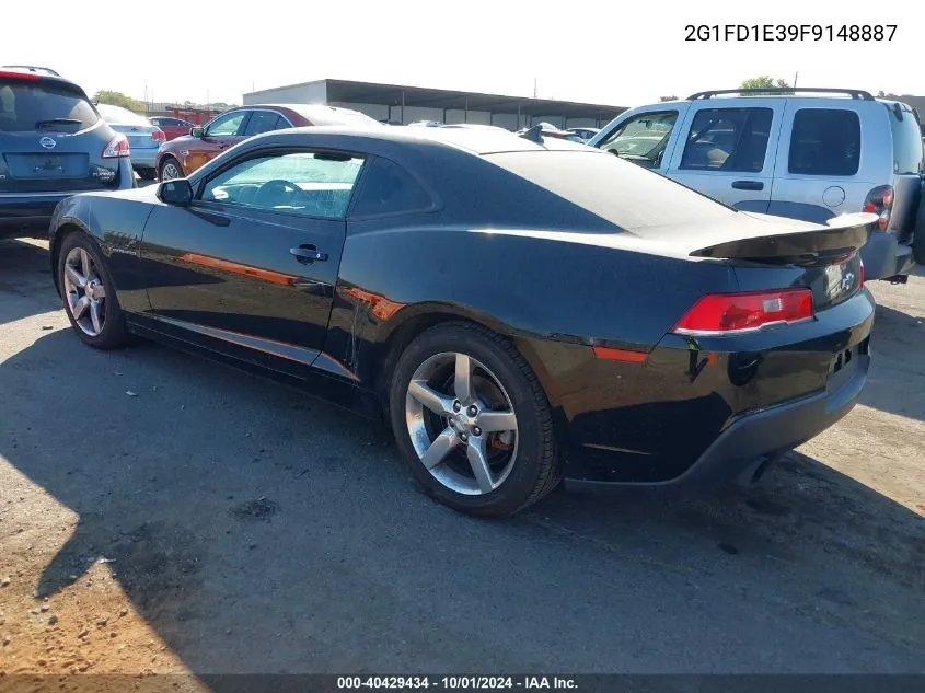 2015 Chevrolet Camaro 1Lt VIN: 2G1FD1E39F9148887 Lot: 40429434