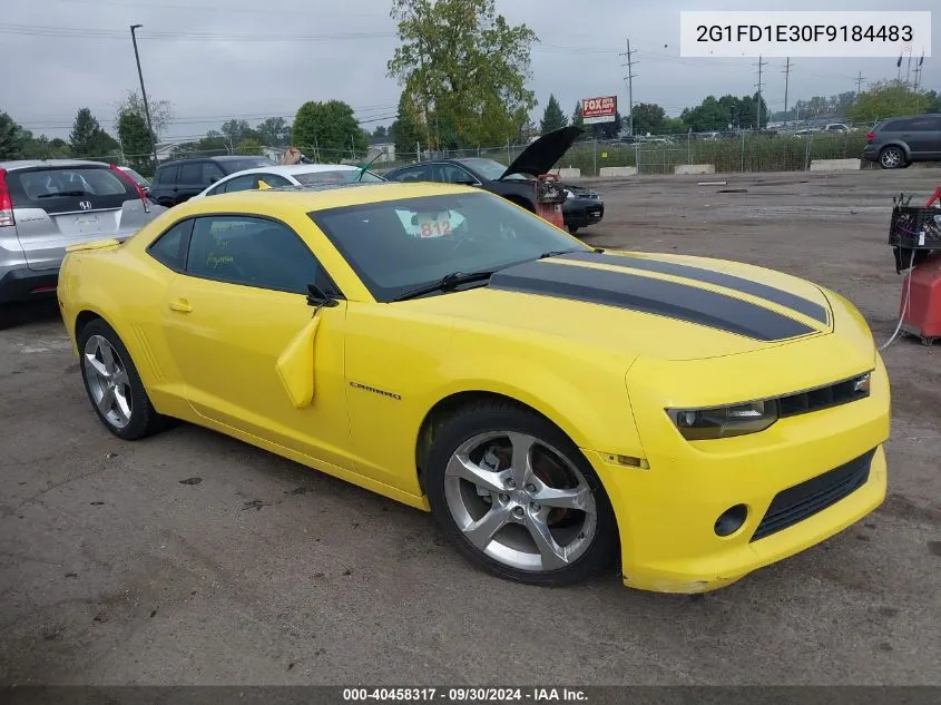 2015 Chevrolet Camaro Lt VIN: 2G1FD1E30F9184483 Lot: 40458317