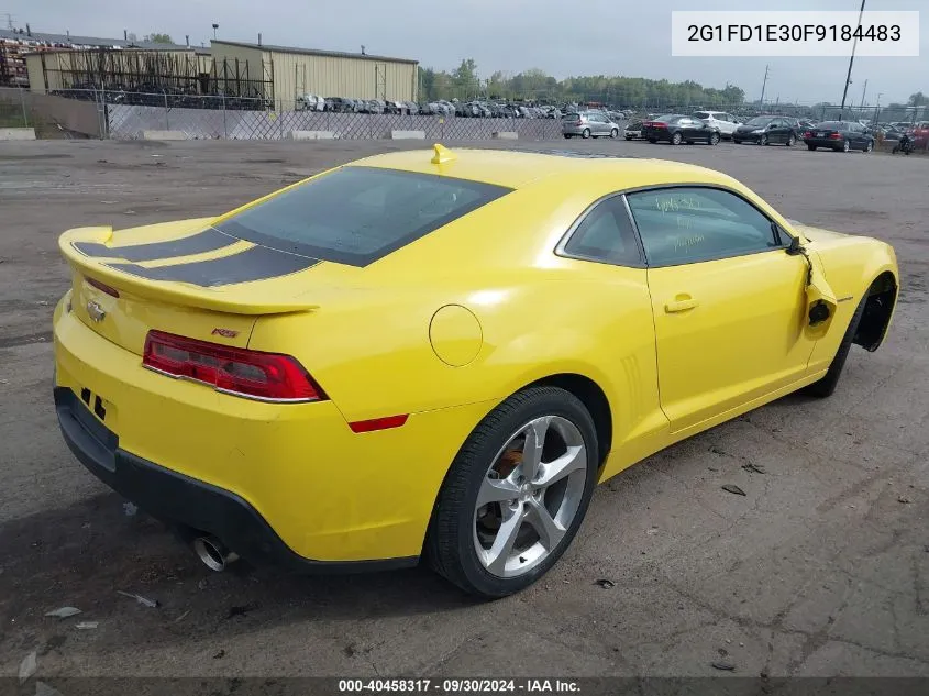 2G1FD1E30F9184483 2015 Chevrolet Camaro Lt