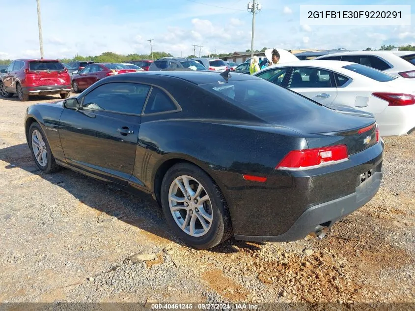 2015 Chevrolet Camaro 2Ls VIN: 2G1FB1E30F9220291 Lot: 40461245