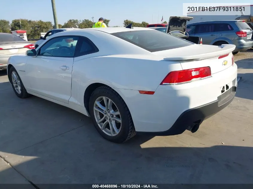 2G1FB1E37F9311851 2015 Chevrolet Camaro 2Ls