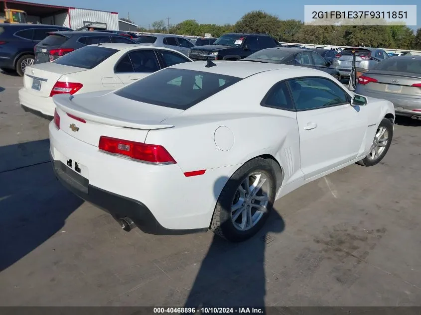 2G1FB1E37F9311851 2015 Chevrolet Camaro 2Ls