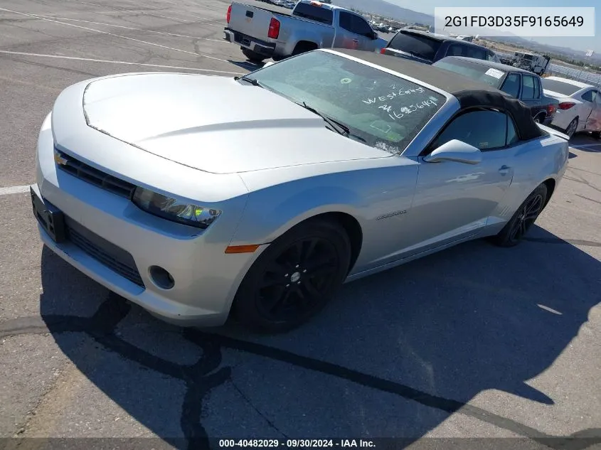 2015 Chevrolet Camaro 1Lt VIN: 2G1FD3D35F9165649 Lot: 40482029