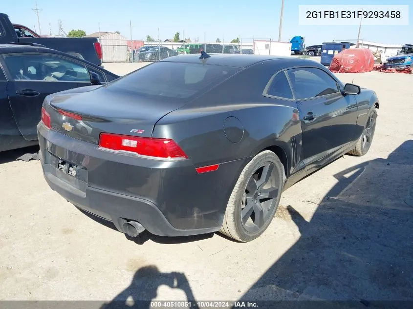 2015 Chevrolet Camaro 2Ls VIN: 2G1FB1E31F9293458 Lot: 40510851