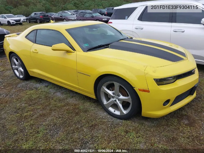 2015 Chevrolet Camaro 1Lt VIN: 2G1FD1E33F9304115 Lot: 40521531